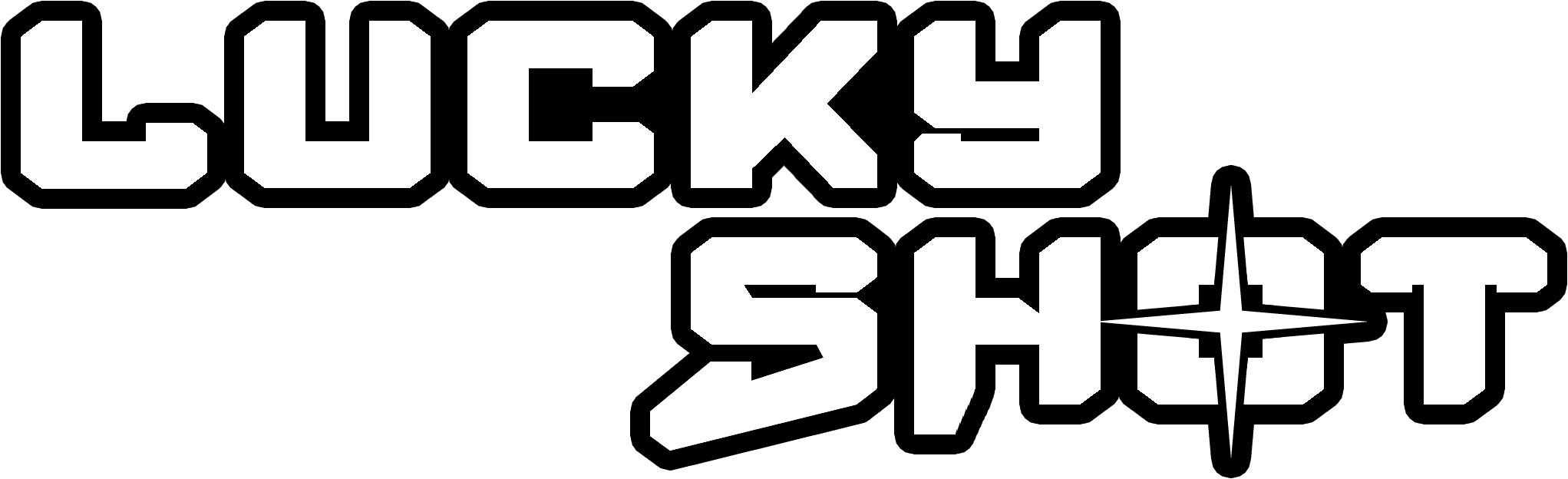 Lucky Shot title with white outline